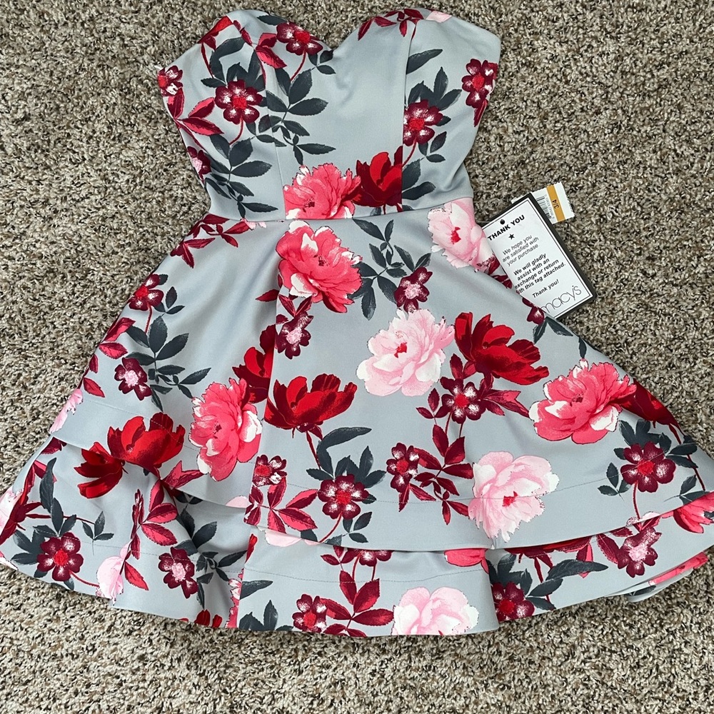 Floral Strapless Dress
